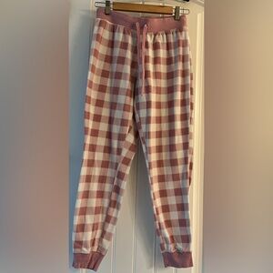 Aeropostale Pink and White Checkered Joggers